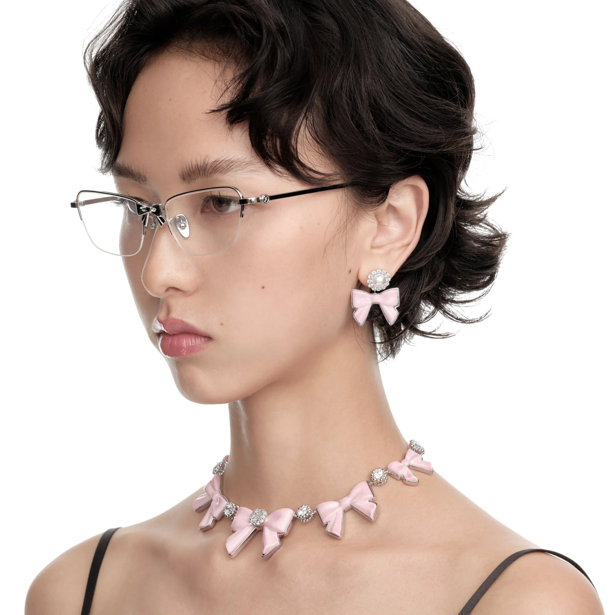 YVMIN X SHUSHUTONG / Ceramic Bowknot Pearl Earring