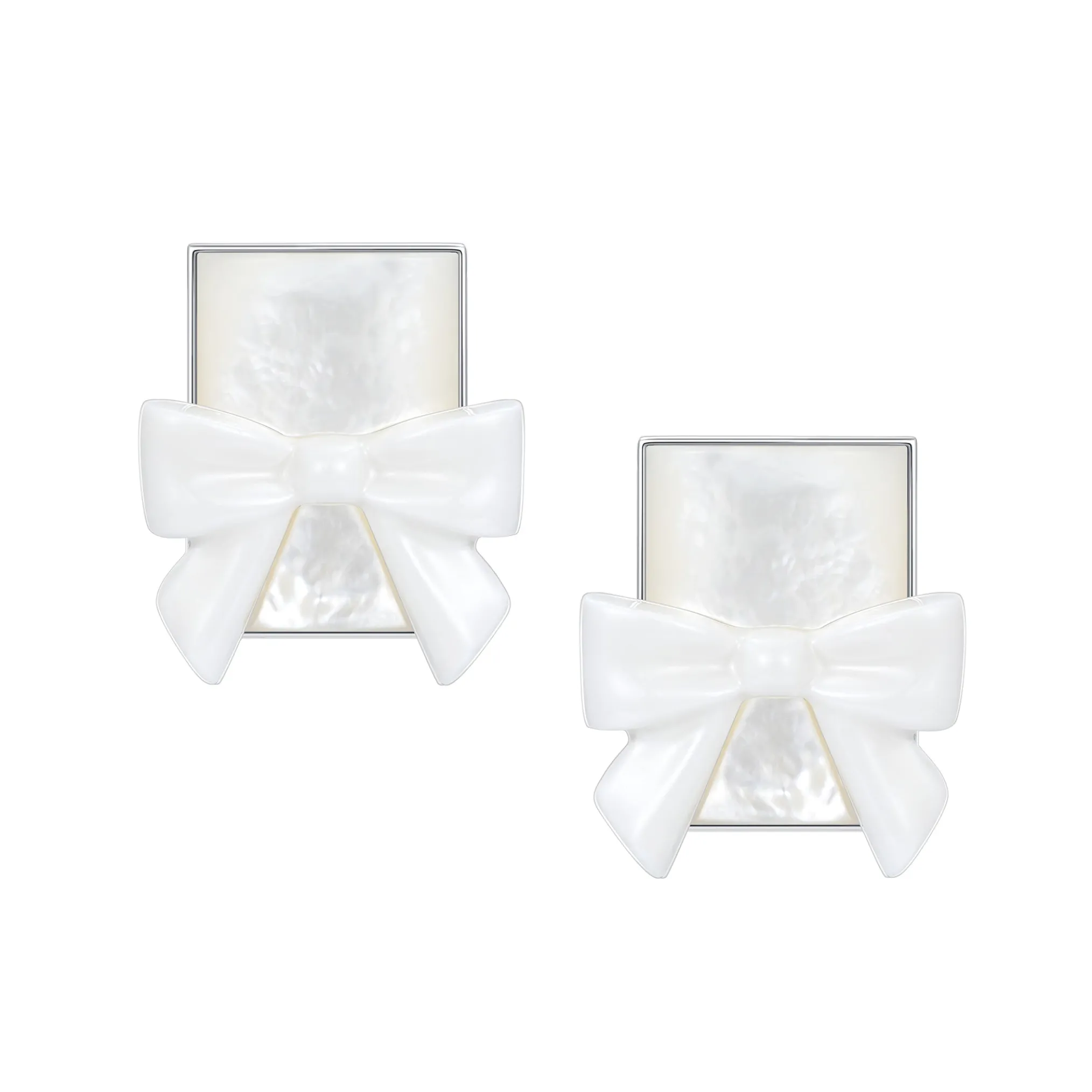 YVMIN X SHUSHUTONG / Natural Stone Square Bowknot Earring