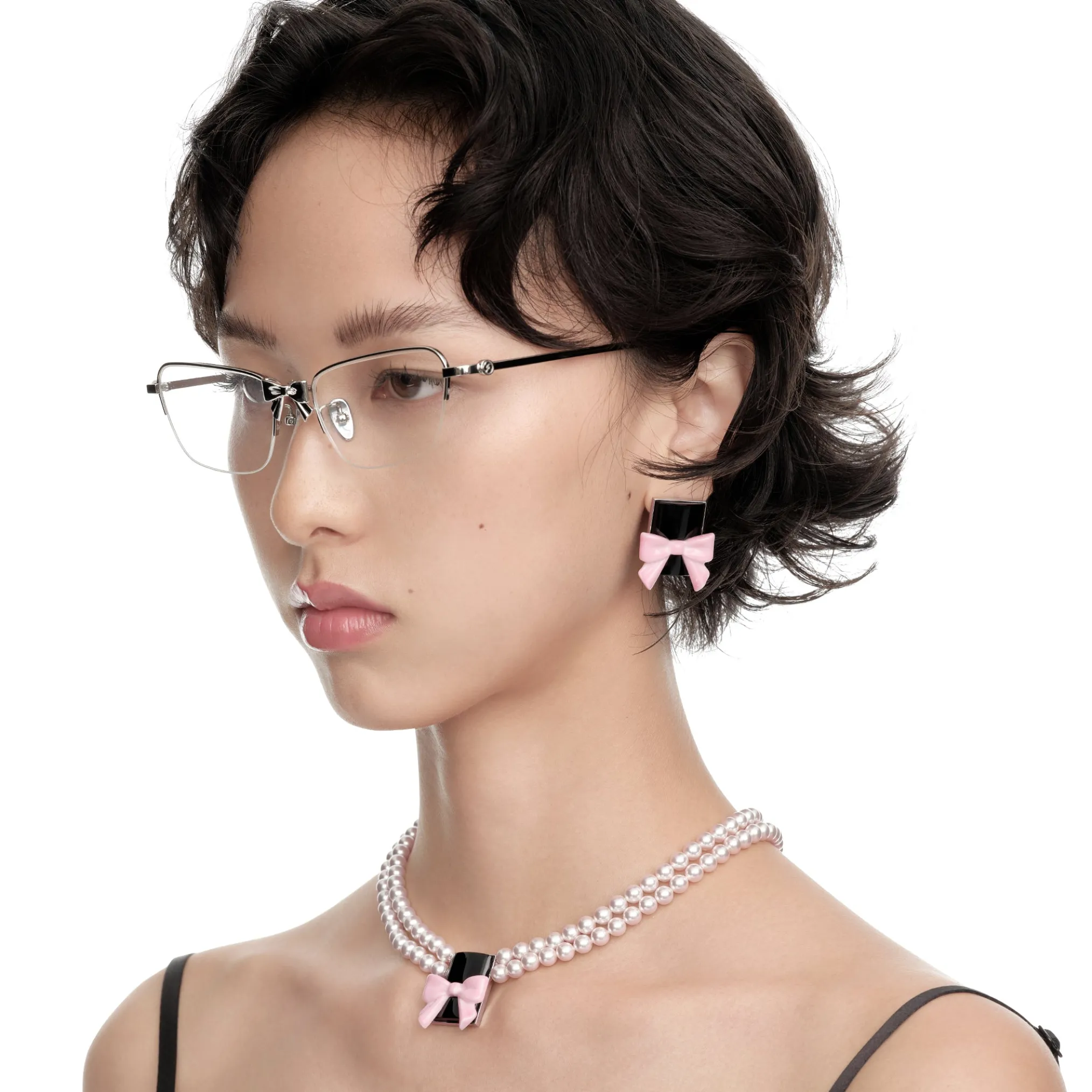 YVMIN X SHUSHUTONG / Natural Stone Square Bowknot Earring