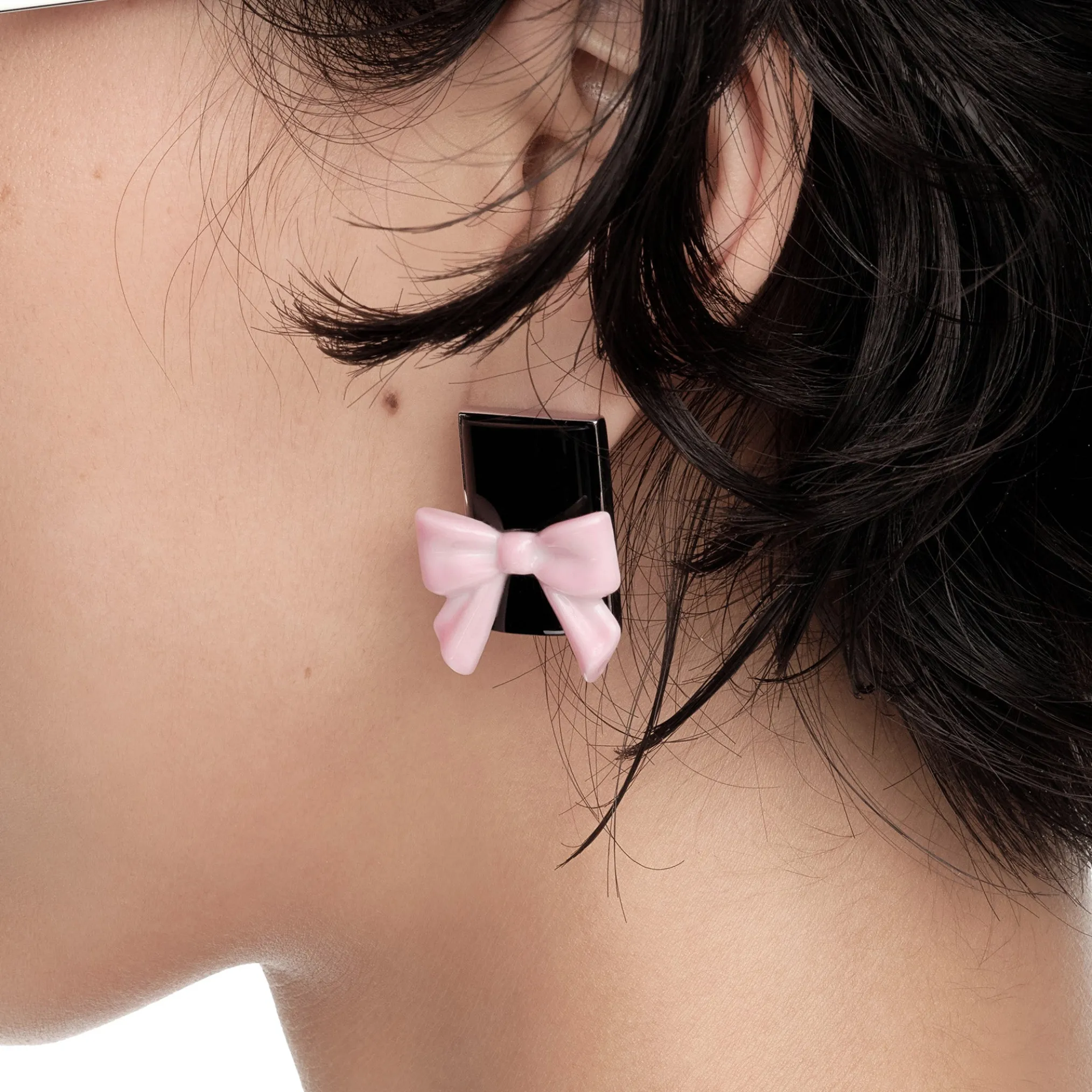 YVMIN X SHUSHUTONG / Natural Stone Square Bowknot Earring