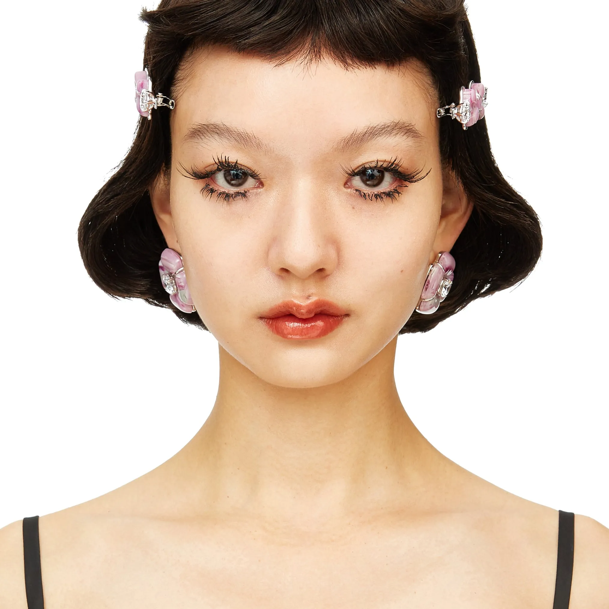 YVMIN X SHUSHUTONG / Double Jeweled Sculpture Bowknot Hair Clip