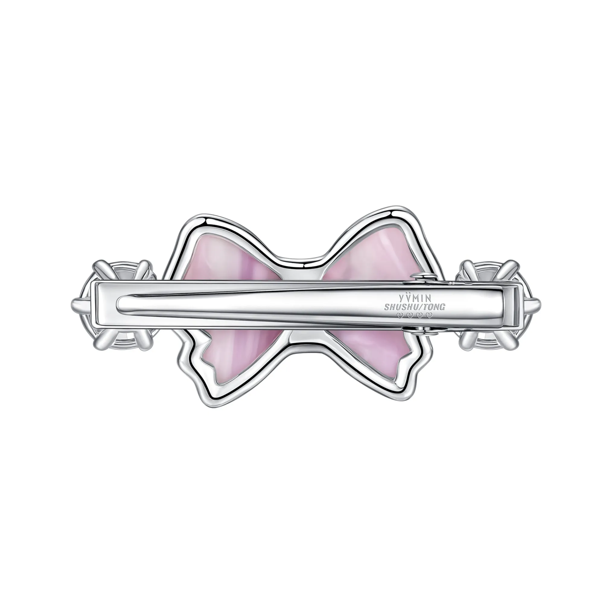 YVMIN X SHUSHUTONG / Double Jeweled Sculpture Bowknot Hair Clip