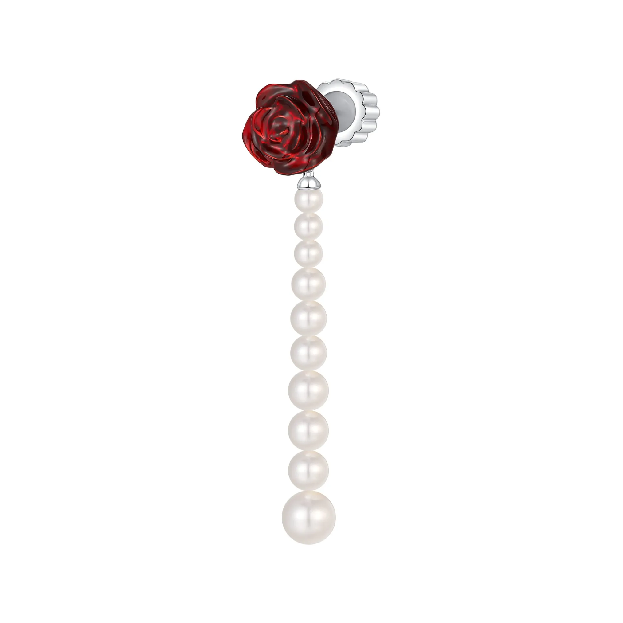 YVMIN X SHUSHUTONG / Pearl String Rose Earring