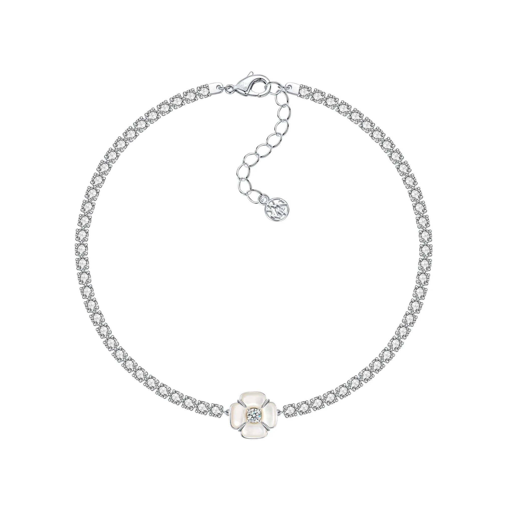 YVMIN X SHUSHUTONG / Natural Gemstone Chain Flower Short Necklace