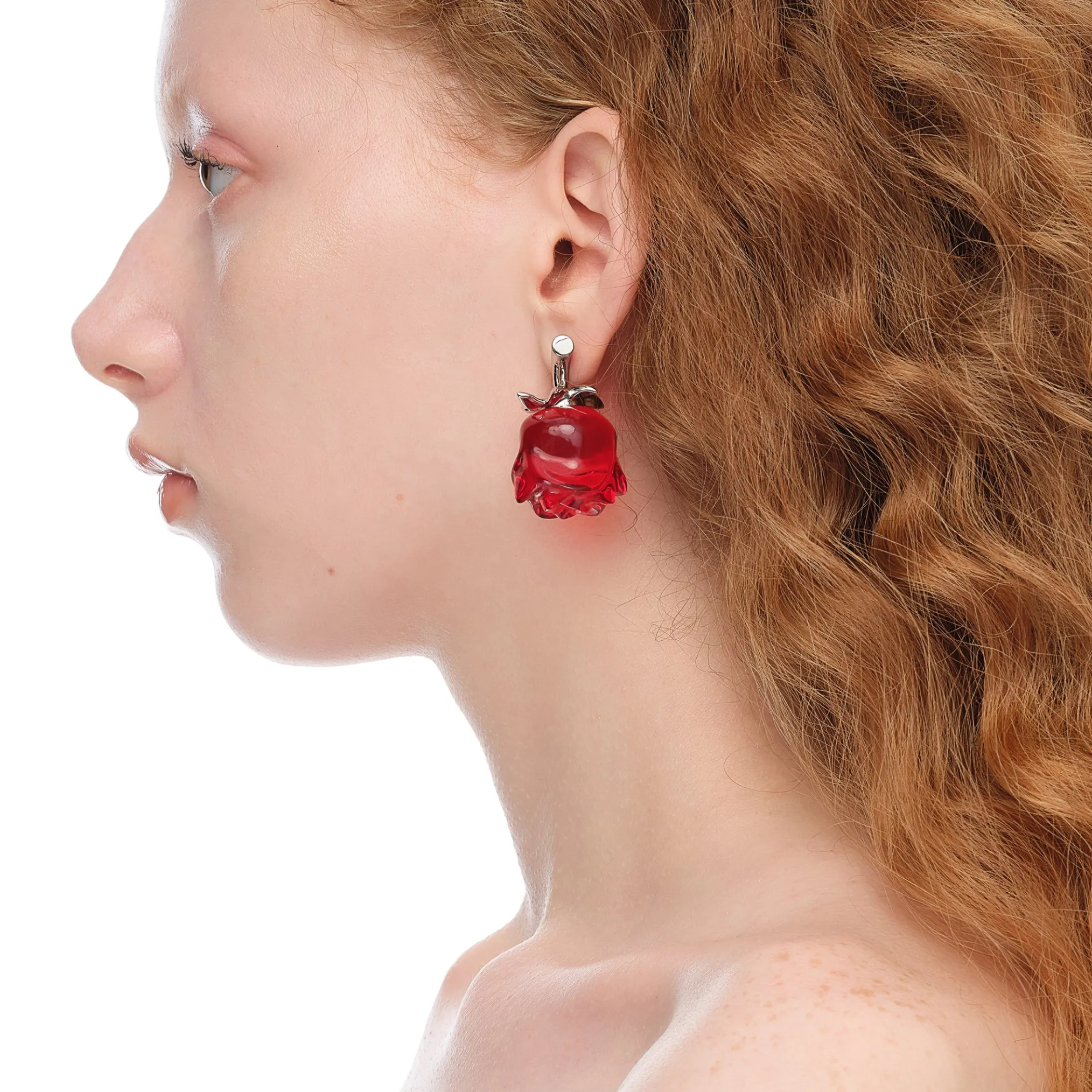 YVMIN X SHUSHUTONG / Metal Rosebud Stud Earrings