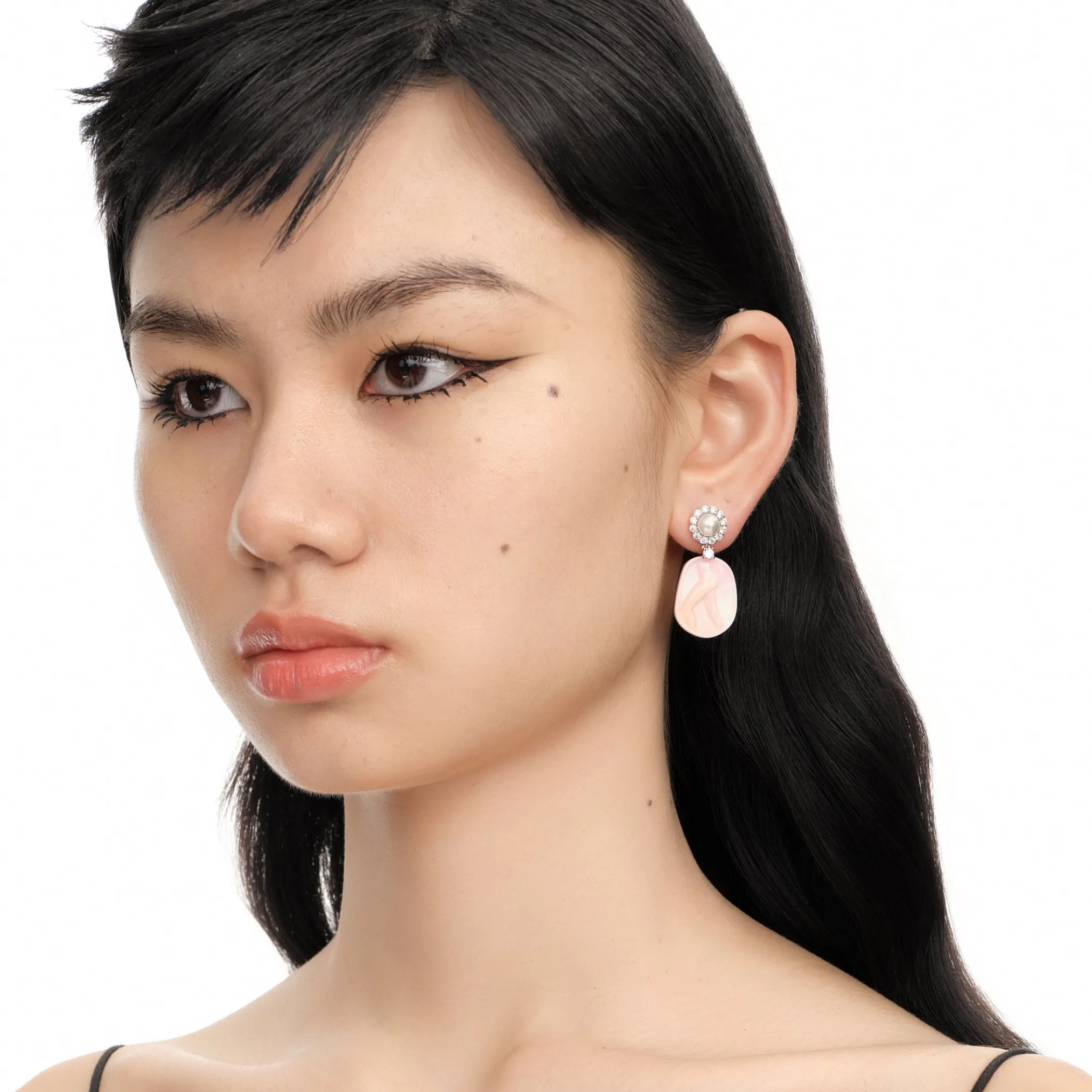 YVMIN X SHUSHUTONG / Shell Sculpture Pearl Drop Earrings