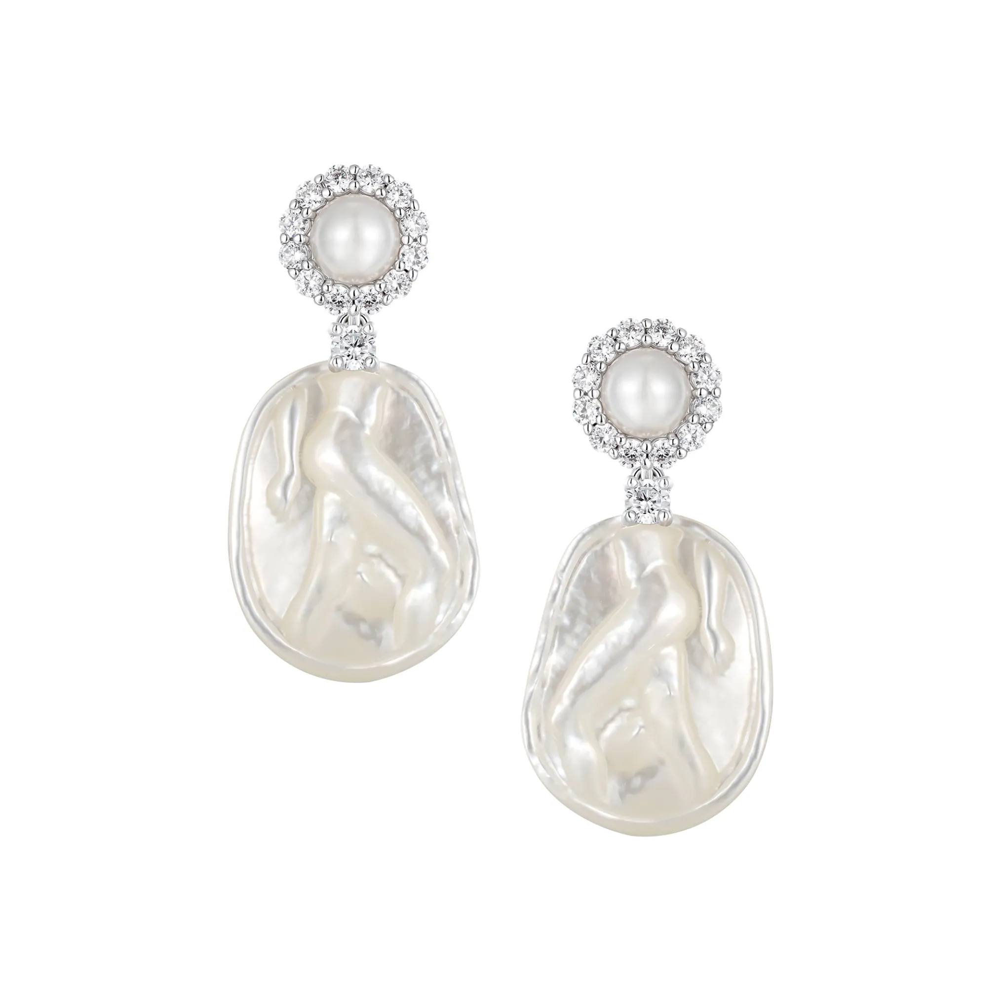 YVMIN X SHUSHUTONG / Shell Sculpture Pearl Drop Earrings